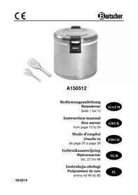 Notice BARTSCHER A150512 Cuiseur à riz