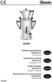 Notice BARTSCHER 150992 Distributeur d'eau