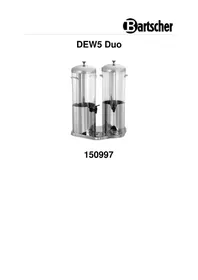 Notice BARTSCHER DEW5 DUO 150997 Distributeur d'eau