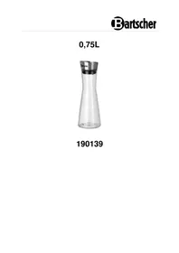Notice BARTSCHER 190139 Distributeur d'eau