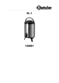 Notice BARTSCHER 150981 Distributeur d'eau