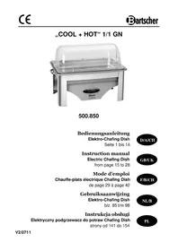 Notice BARTSCHER 500850 Chauffe-Plats