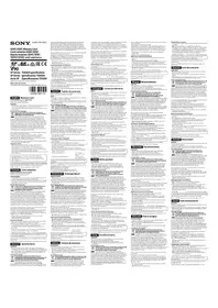 Notice SONY SF-G TOUGH SDHC Mémoire Flash