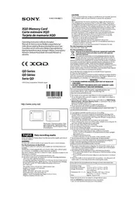 Notice SONY QD XQD Mémoire Flash