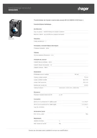 Notice HAGER SRA02005 Commutateur