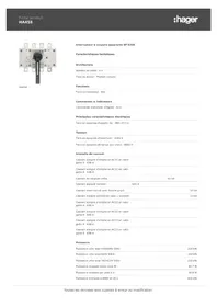 Notice HAGER HA458 Commutateur