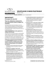 Notice Snow Joe SJ624E-ES Souffleur à neige