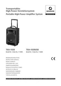 Notice Monacor TXA-1020USB Recepteur