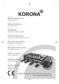 Notice KORONA 45072 Appareil à fondue, raclette et wok