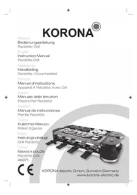 Notice KORONA 45071 Appareil à fondue, raclette et wok