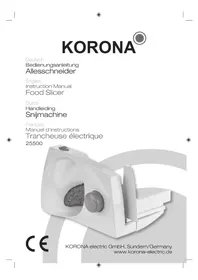 Notice KORONA 25500 Trancheuse