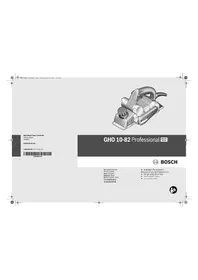 Notice BOSCH GHO 10-82 PROFESSIONAL Rabot