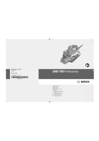 Notice BOSCH GHO 700 PROFESSIONAL Rabot