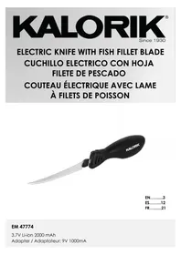 Notice KALORIK EM 47774 Couteau