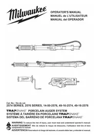 Notice MILWAUKEE M12 TRAPSNAKE 2576-21 Toilette