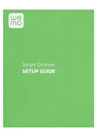Notice BELKIN WEMO WIFI SMART DIMMER Prise murale