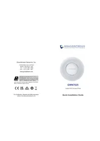 Notice GRANDSTREAM GWN7625 Point d'accès