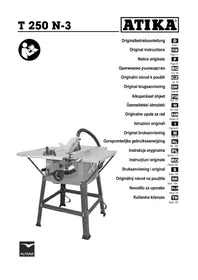 Notice ATIKA T 250 N-3 Scie