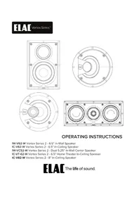 Notice ELAC VERTEX II IC-VT62-W Haut-parleur