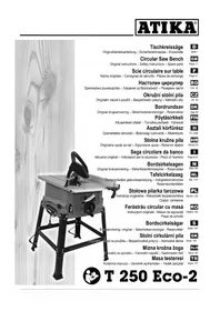 Notice ATIKA T 250 ECO-2 Scie
