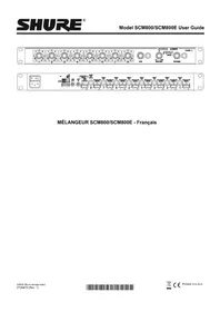 Notice SHURE SCM800 Mixeur plongeant