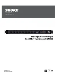 Notice SHURE SCM820 Mixeur plongeant