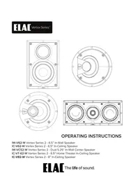 Notice ELAC VERTEX II IW-VC52-W Haut-parleur