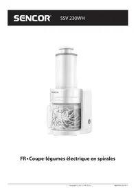 Notice SENCOR SSV 230WH Râpe électrique