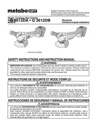 Notice HiKOKI G3612DA Broyeur