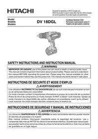 Notice HiKOKI DV18DGL Perceuse
