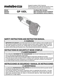 Notice HiKOKI GP10DL Broyeur