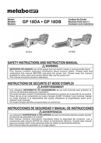 Notice HiKOKI GP18DA Broyeur