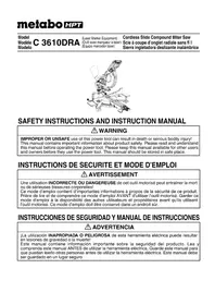 Notice HiKOKI C3610DRA Scie