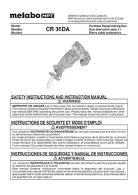 Notice HiKOKI CR36DA Scie