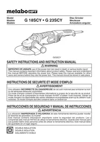 Notice HiKOKI G18SCY Broyeur