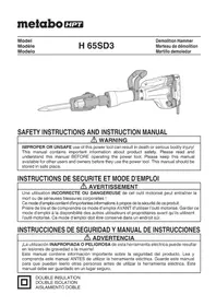 Notice HiKOKI H65SD3 Marteau