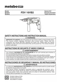Notice HiKOKI FDV16VB2 Marteau