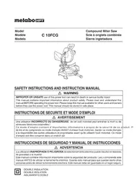 Notice HiKOKI C10FCG Scie