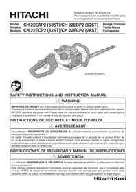 Notice HiKOKI CH22EAP2(50ST) Taille-haies