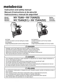 Notice HiKOKI NV75AN Agrafeuse