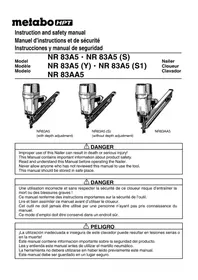 Notice HiKOKI NR83A5 Agrafeuse