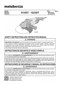 Notice HiKOKI G18ST Broyeur