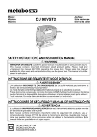 Notice HiKOKI CJ90VST2 Scie