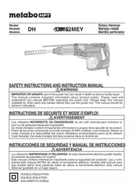 Notice HiKOKI DH52ME Marteau