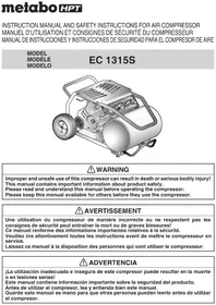 Notice HiKOKI EC1315S Compresseur