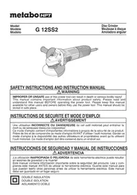 Notice HiKOKI G12SS2 Broyeur