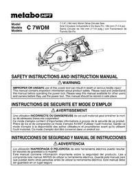 Notice HiKOKI C7WDM Scie