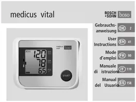Notice BOSO MEDICUS VITAL Tensiomètre
