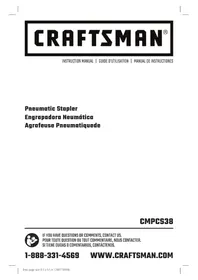 Notice Craftsman CMPCS38 Agrafeuse