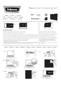 Notice FELLOWES PRIVASCREEN 4800101 Filtre d'écran